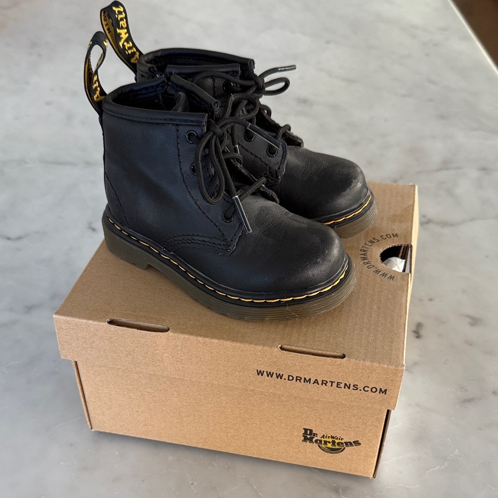 Dr. Martens Black Kids Boots Toddler Size 6